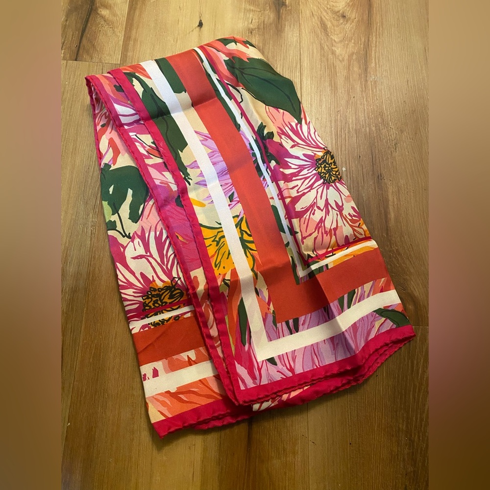 MaxMara Floral Silk Scarf